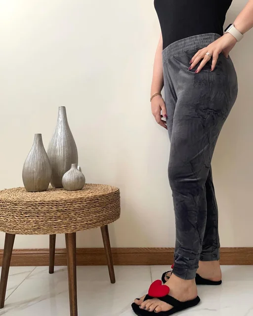 شلوار مخمل خارجی ساده زنانه