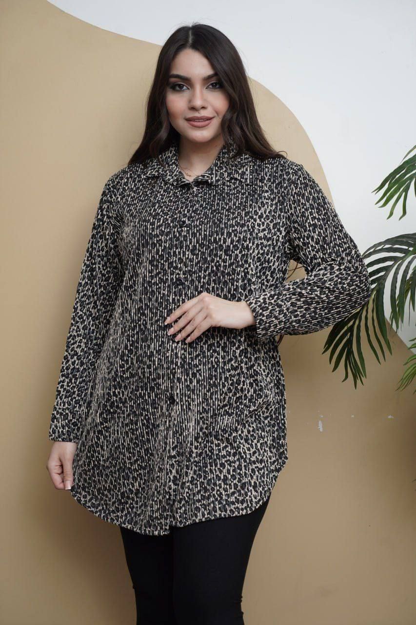 شومیز مانتویی پلنگی