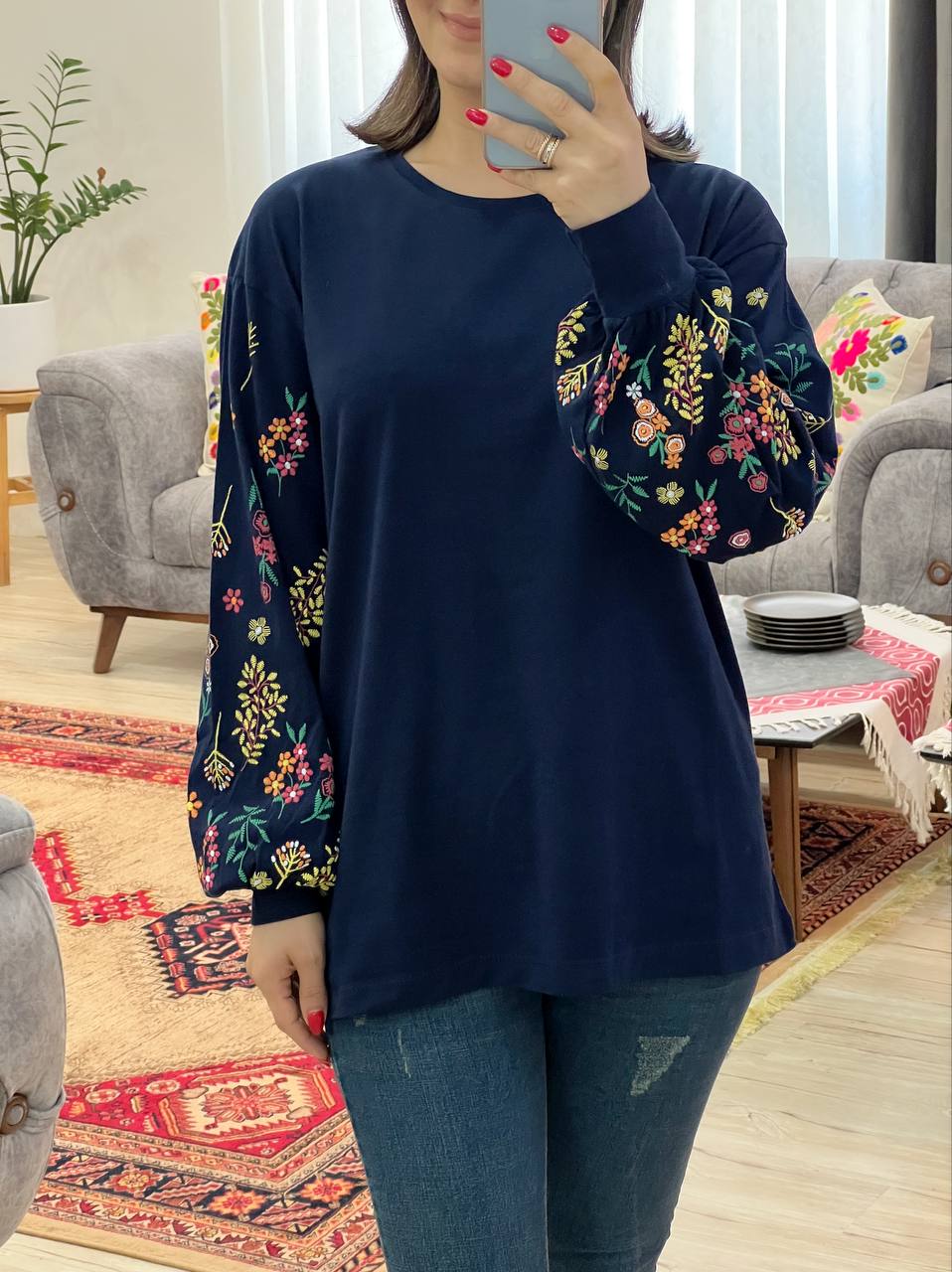 بلوز چاپ پفکی گلدار
